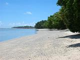 tuv13 On the north side of the eastern atoll, very few houses are present. The lagoon has long stretches of beautiful beaches.